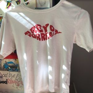 White and red urban outfitters t-shirt